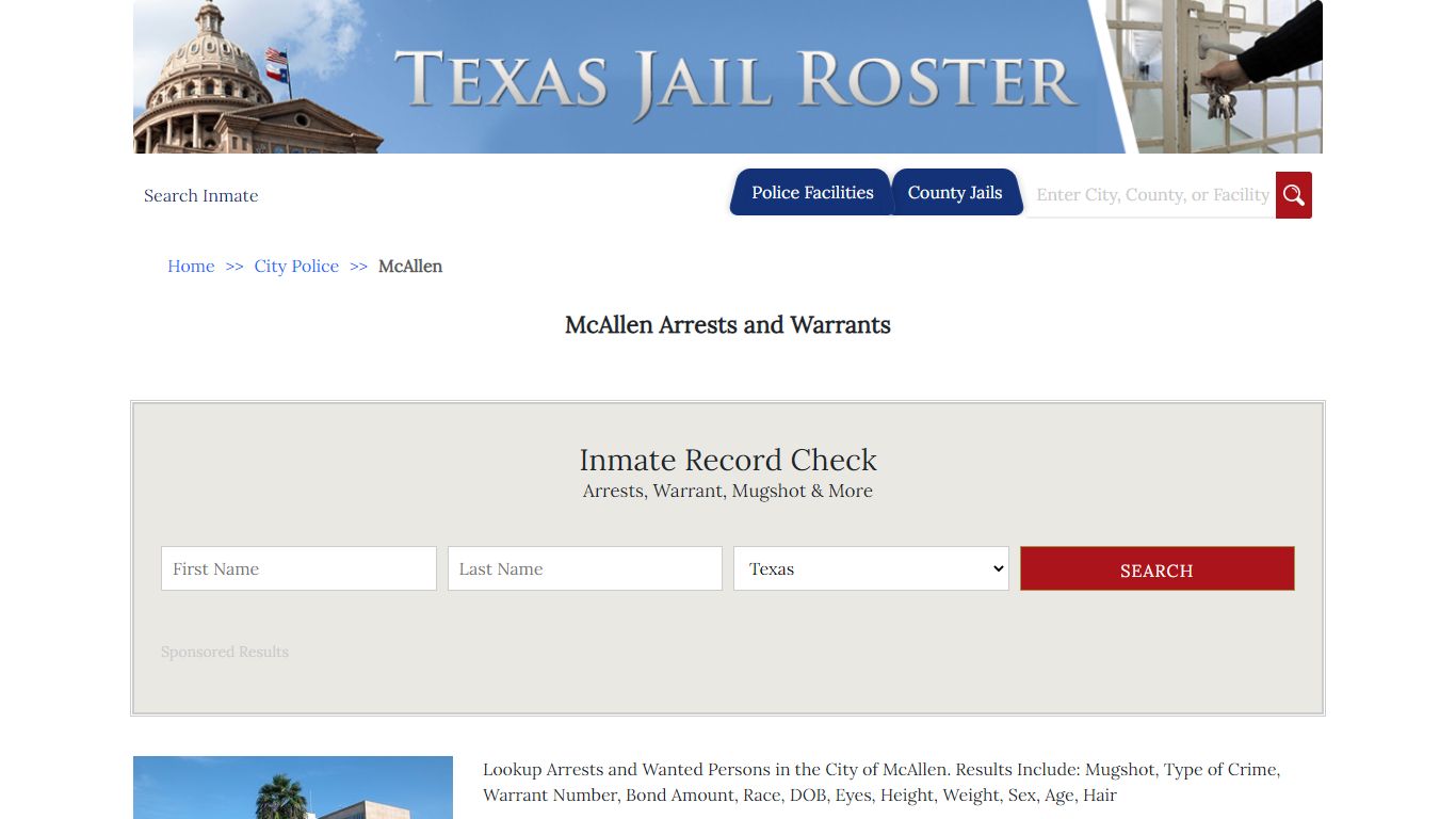 McAllen Arrests and Warrants | Jail Roster Search